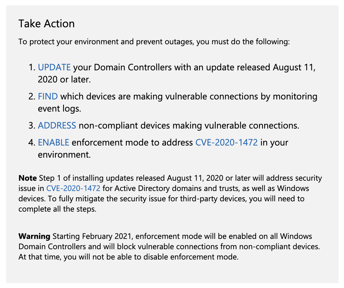 How to manage the changes in Netlogon secure channel connections associated with CVE-2020-1472
