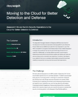 deepwatch-AWS-Moving to the Cloud Case Study