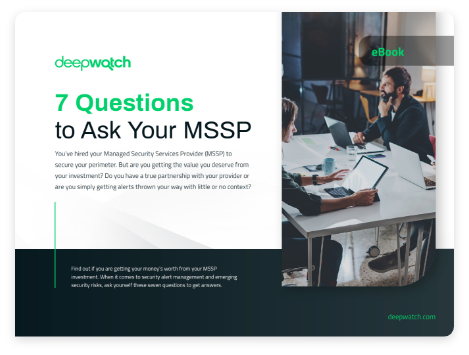 deepwatch ebook 7 Questions to Ask Your MSSP