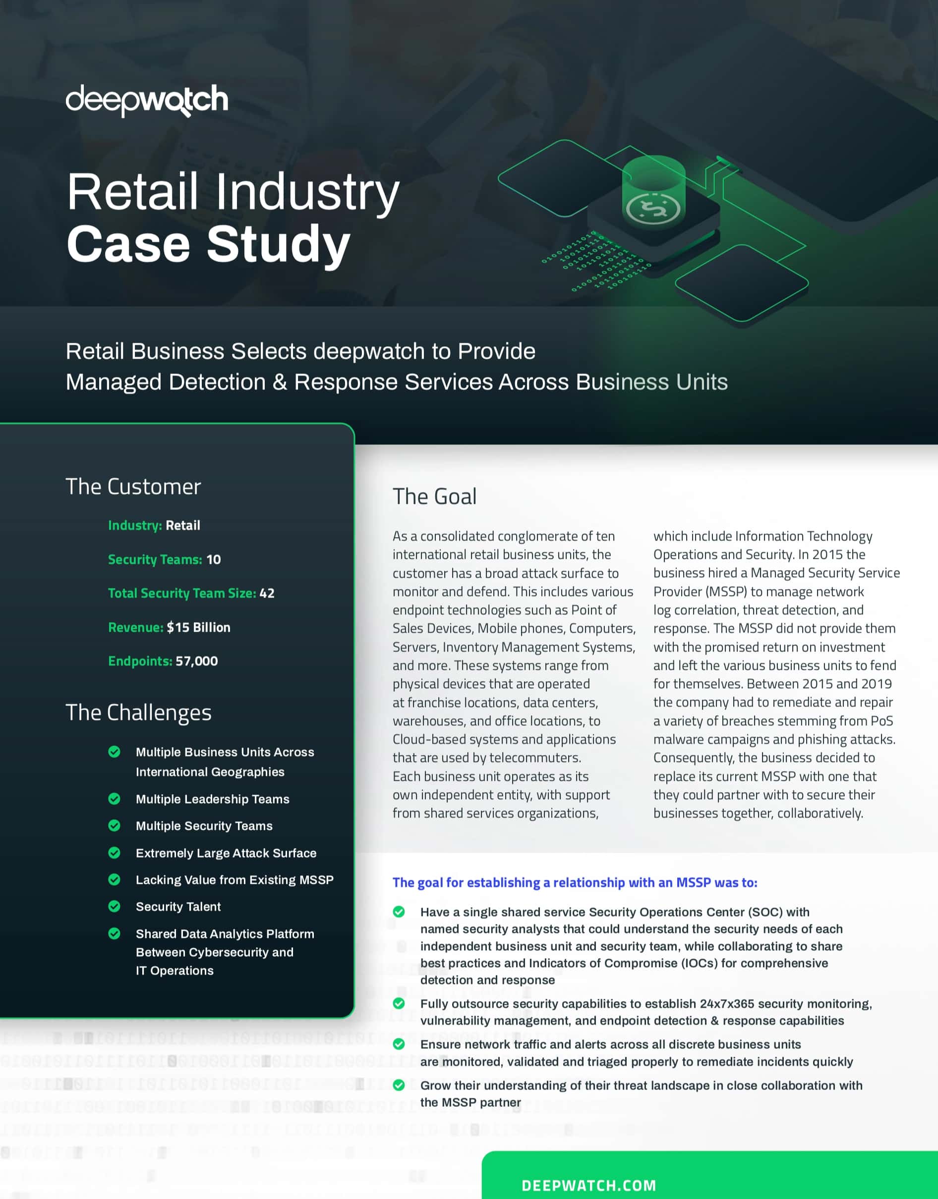deepwatch Retail Industry Case Study