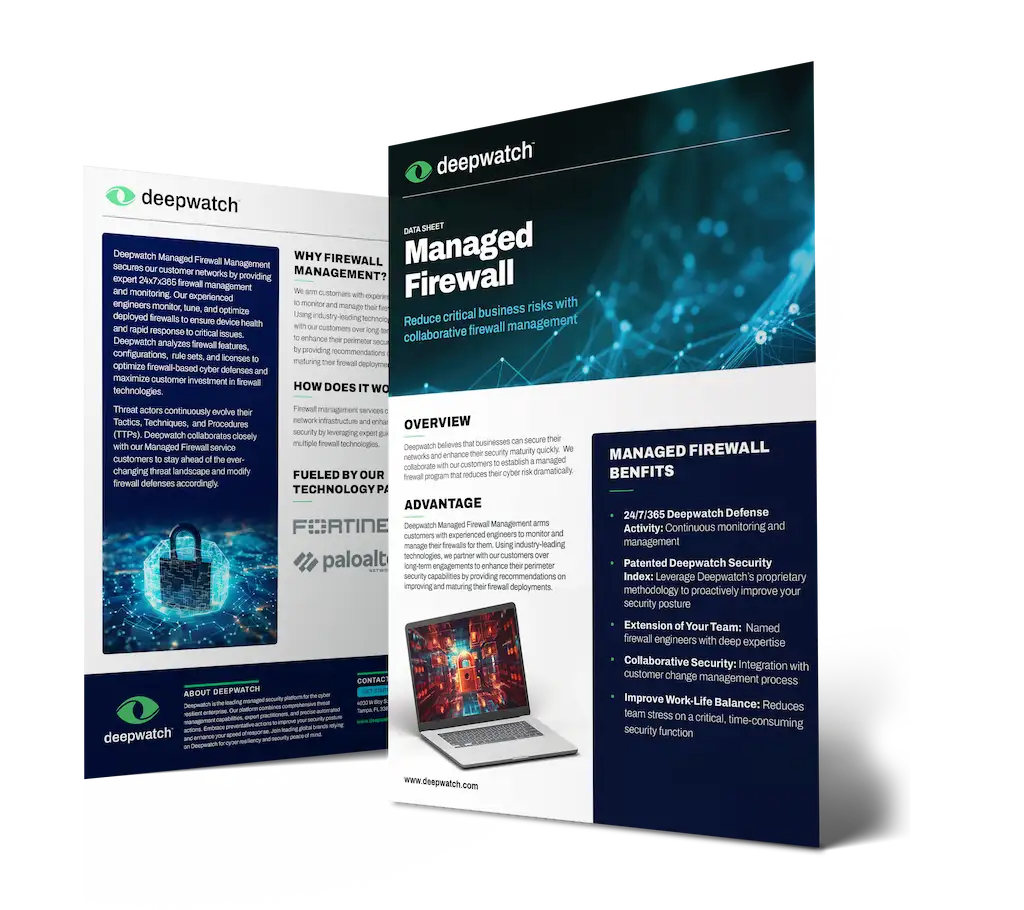 Deepwatch Firewall Management datasheet