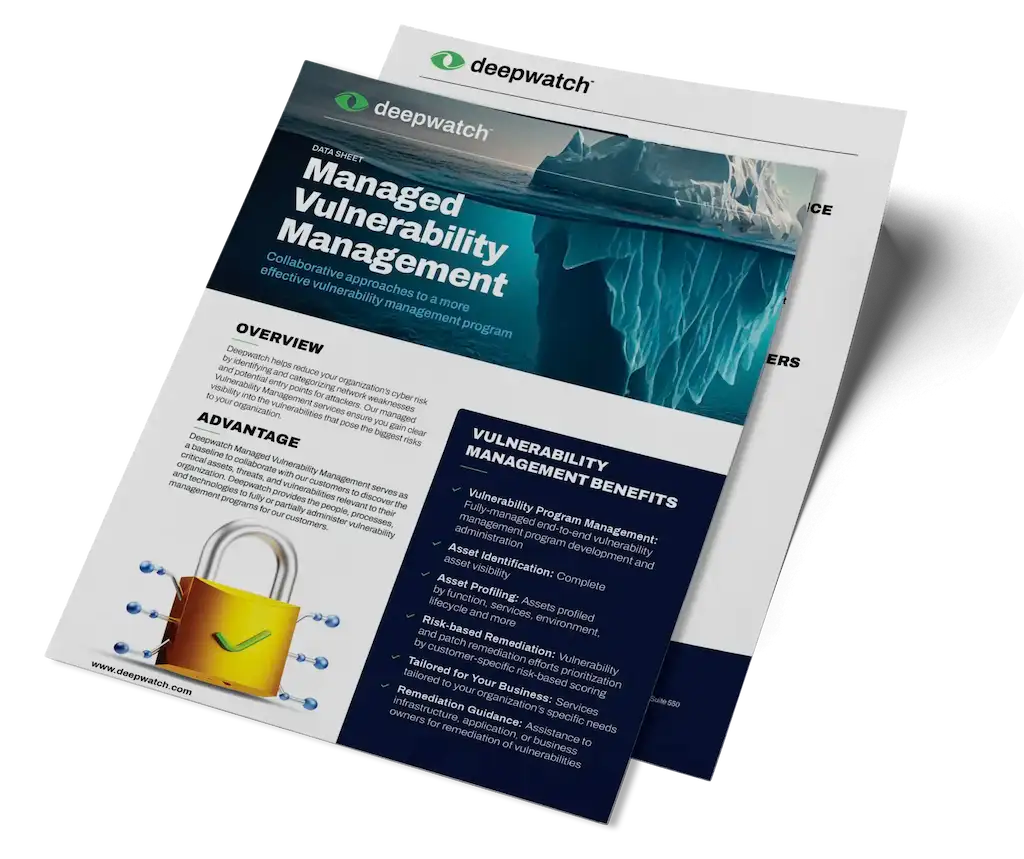 Deepwatch Managed VM datasheet cover